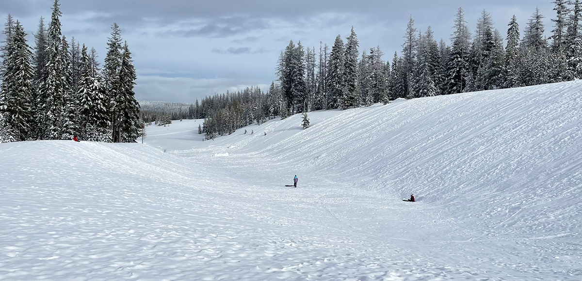 Panoramic view of the Andies Prairie sledding hill